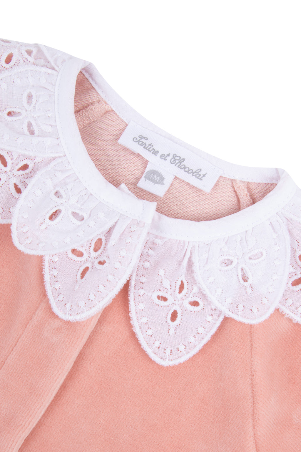 Pajamas - Pink Velvet flower collar
