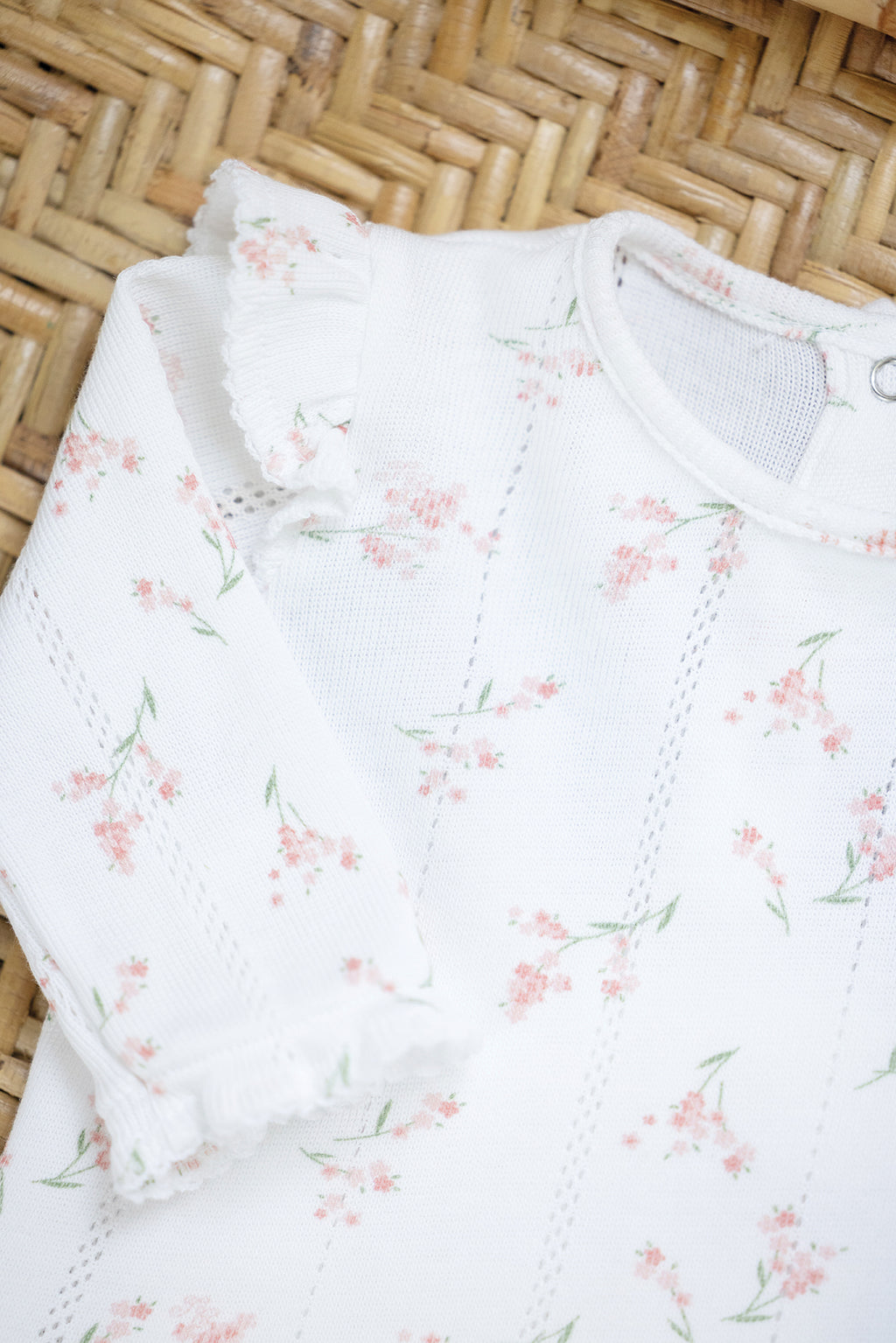 Pajamas two pieces - White Print flowery