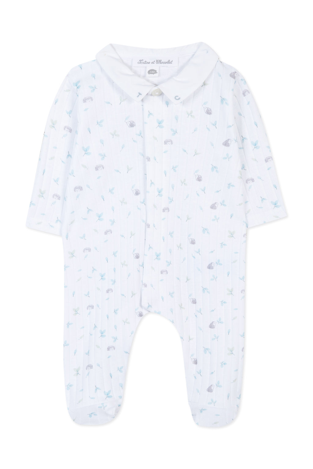 Pyjama - Weiss feuillage Igel