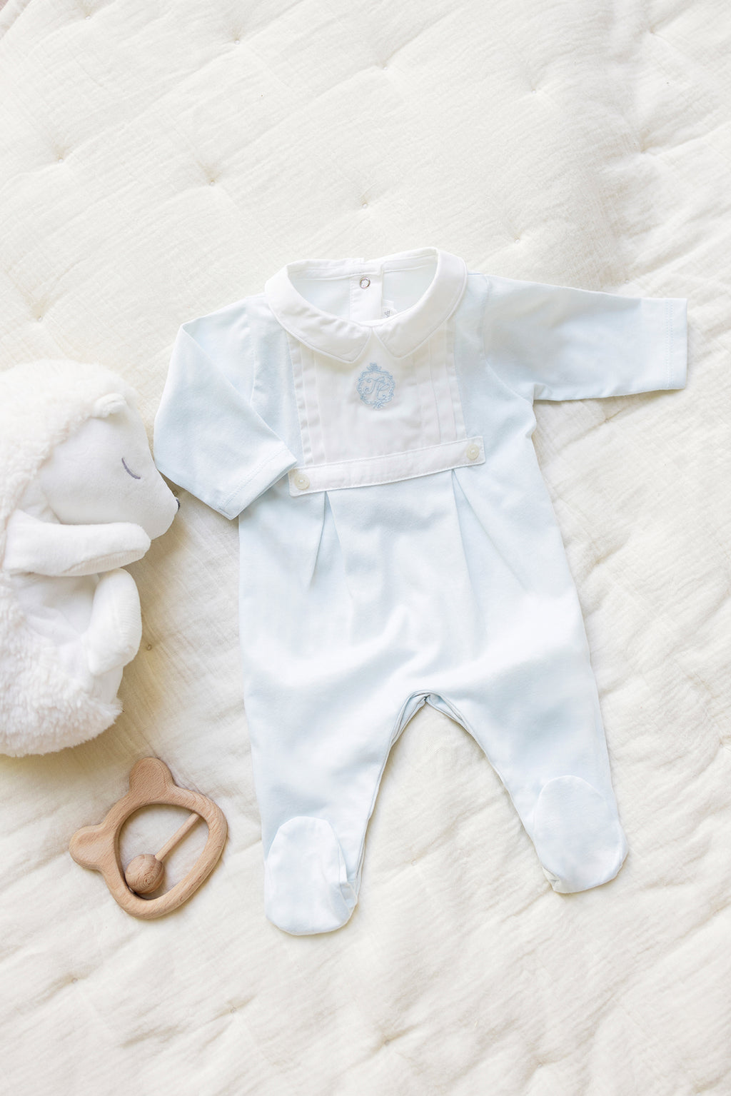 Pijama - Azul cielo algodón