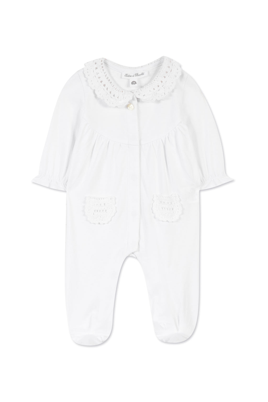 Pyjama - Blanc col crochet