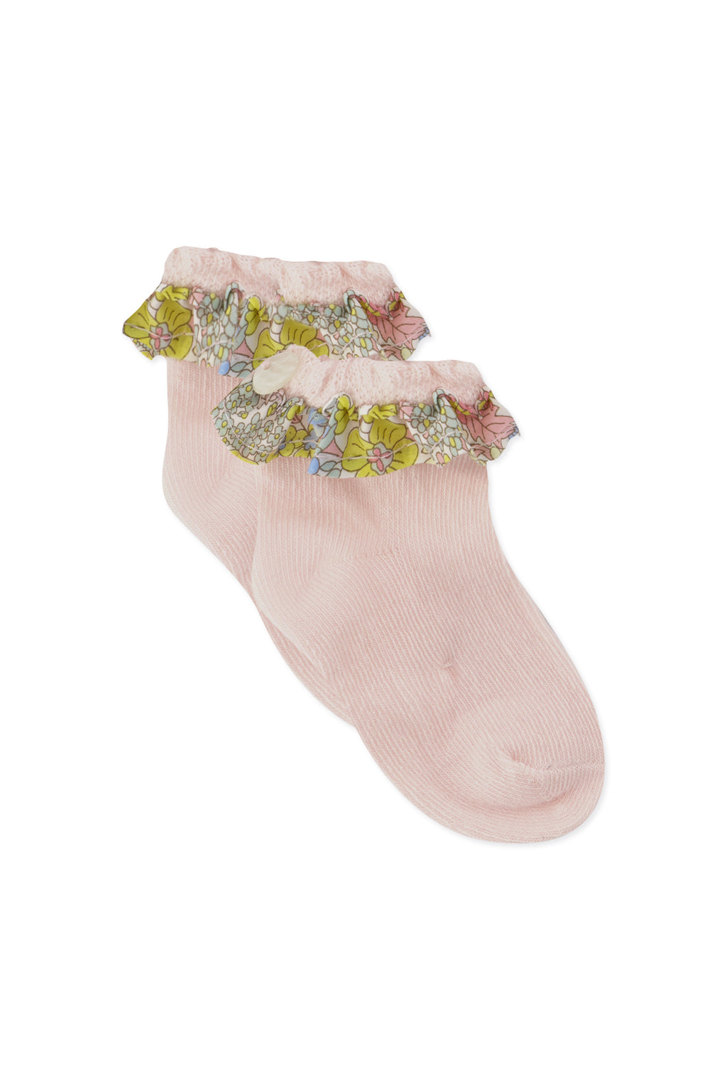 Socks - Pale pink Print flowery