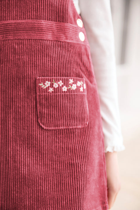 Robe - Salopette velours rose - Image principale