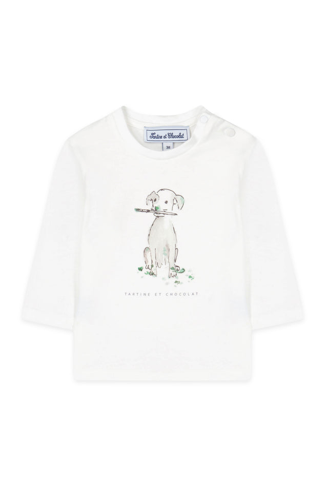 T-shirt - Green dog Illustration - Image principale