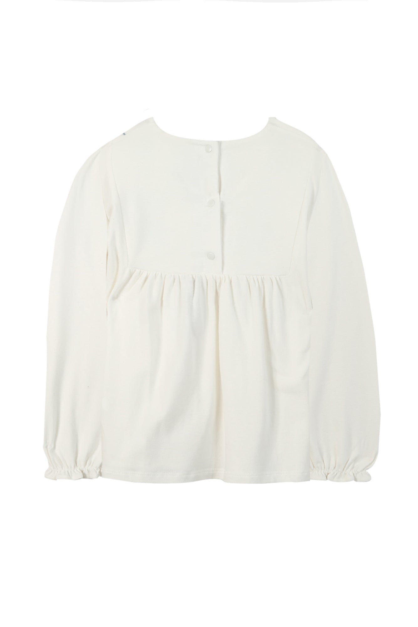 Bluse - Ecru Stickerei blumig