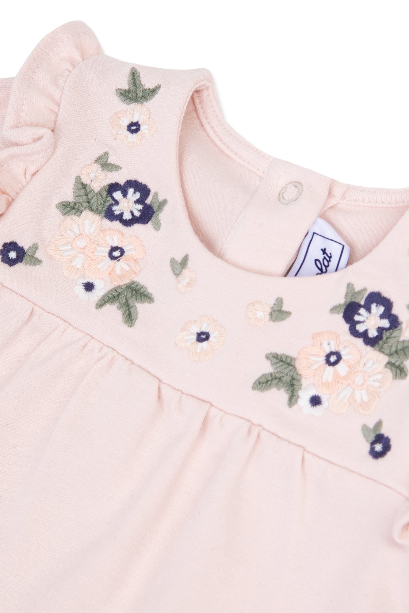 Bluse - Rosa Stickerei Blumen-