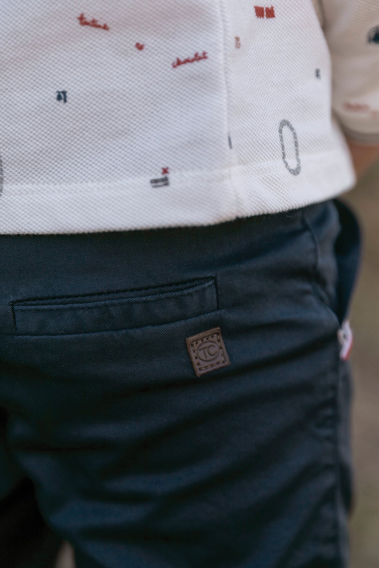 Trousers - Navy tricolor details