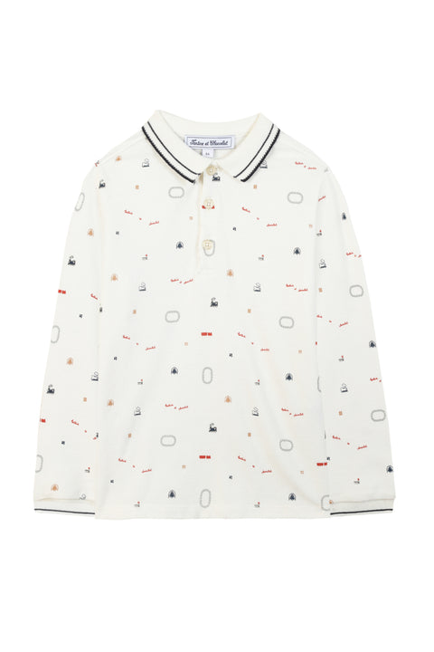 Polo - White Railway pattern - Image principale