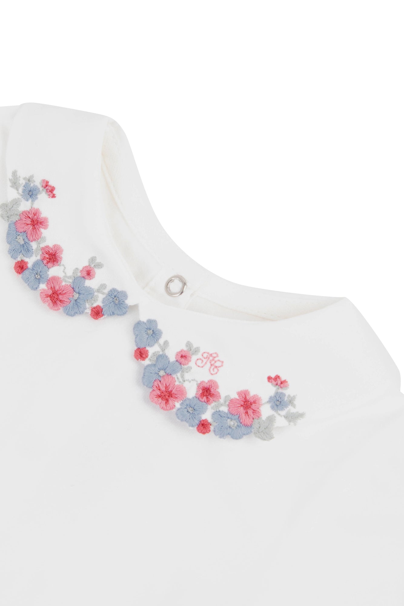 Body - Weiss Stickerei blumig