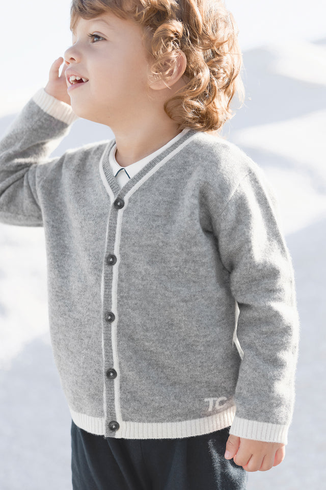 Gilet - Grigio TC 100% Cashmere - Image principale