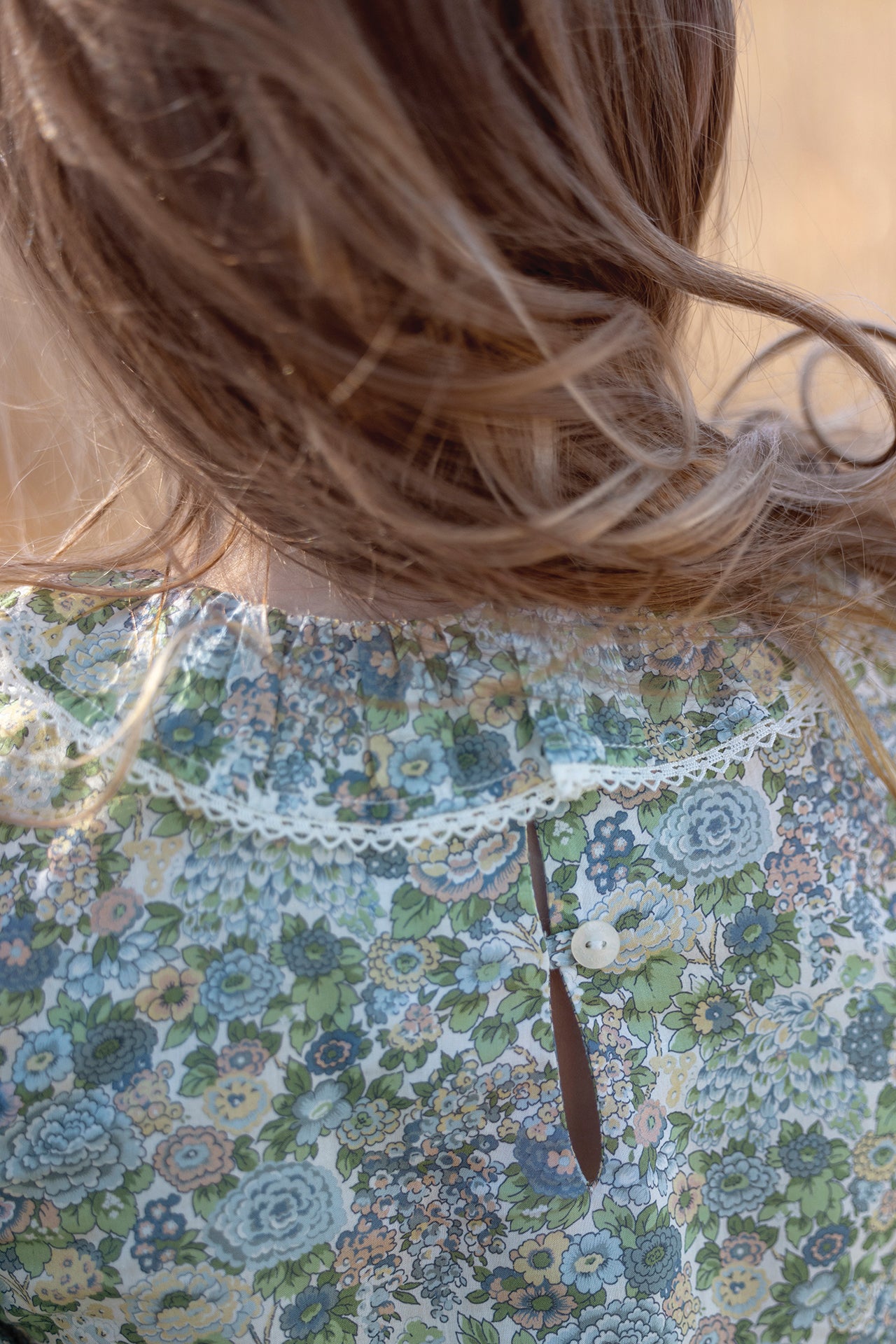 Bluse - grüner Stoff Liberty