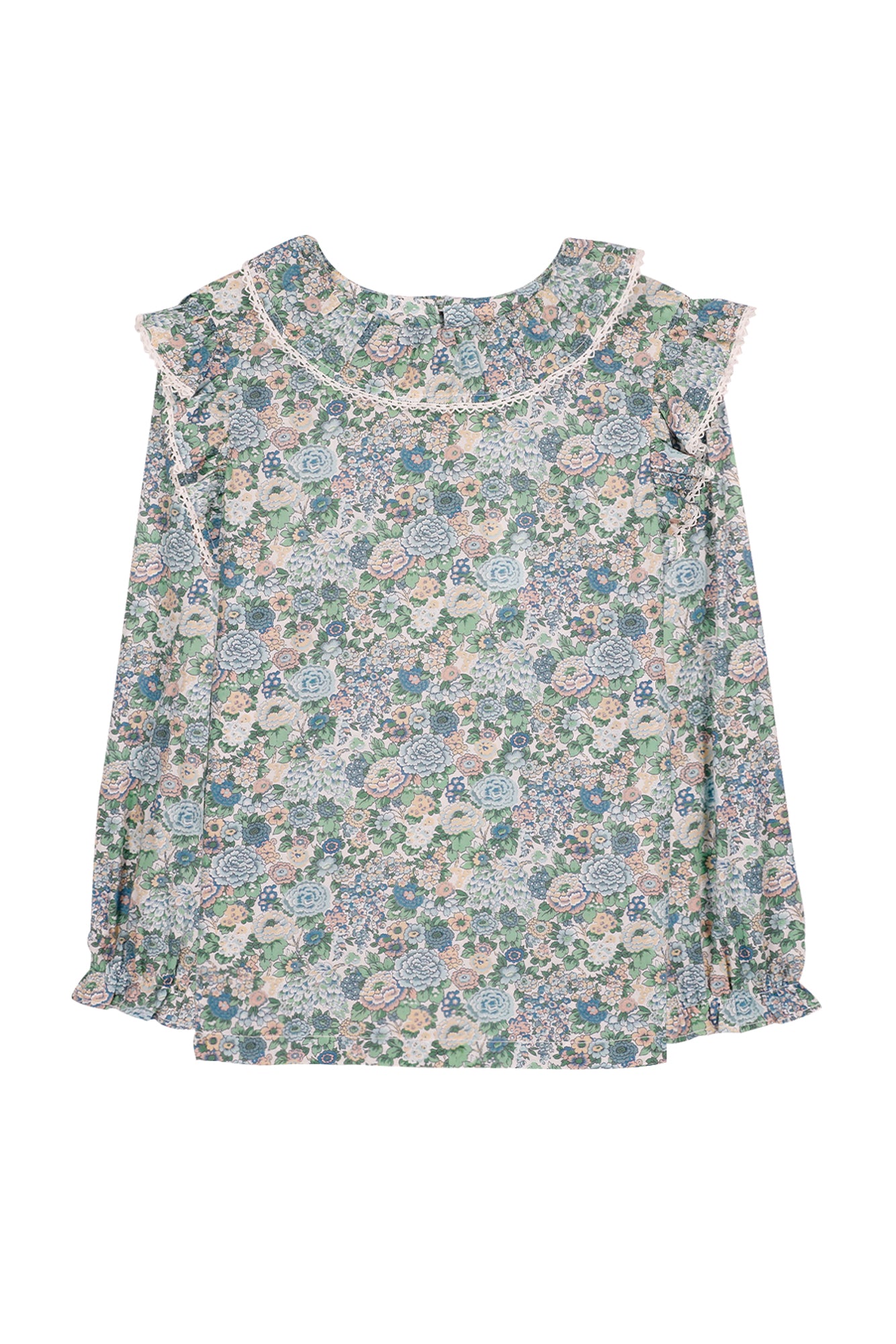 Bluse - grüner Stoff Liberty