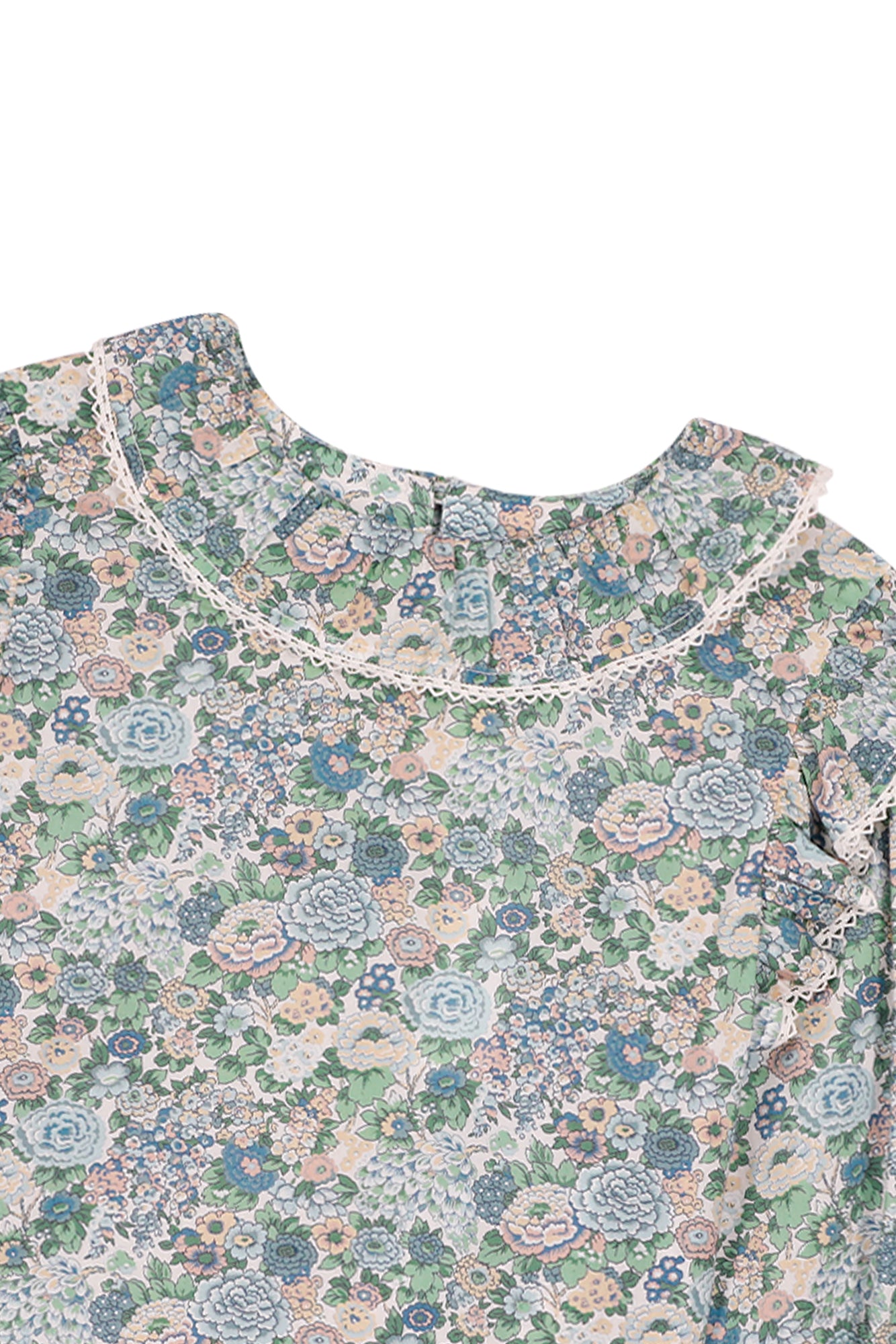 Bluse - grüner Stoff Liberty