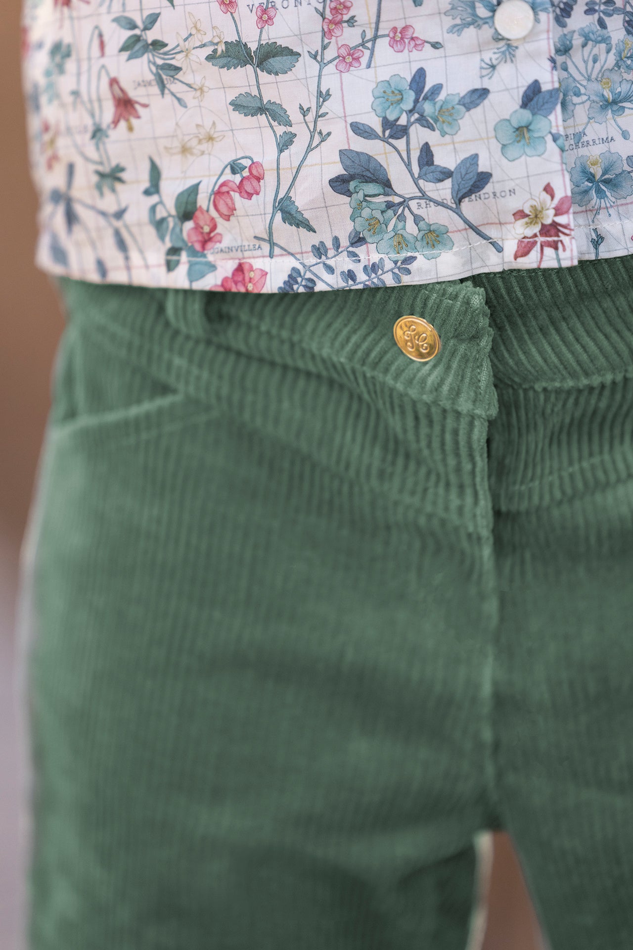 Broek - Groen Corduroy