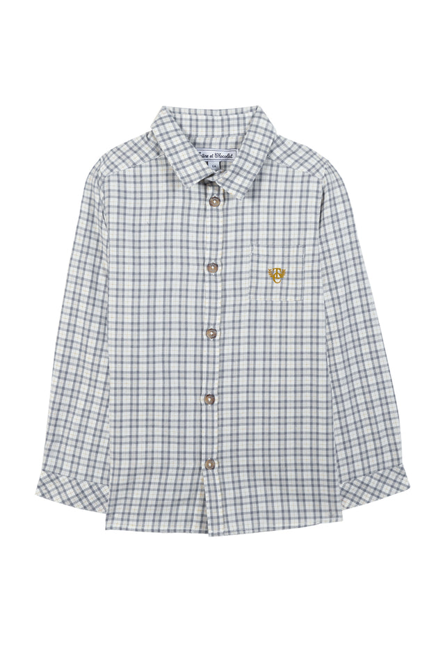 Shirt - Greyish blue check - Image principale