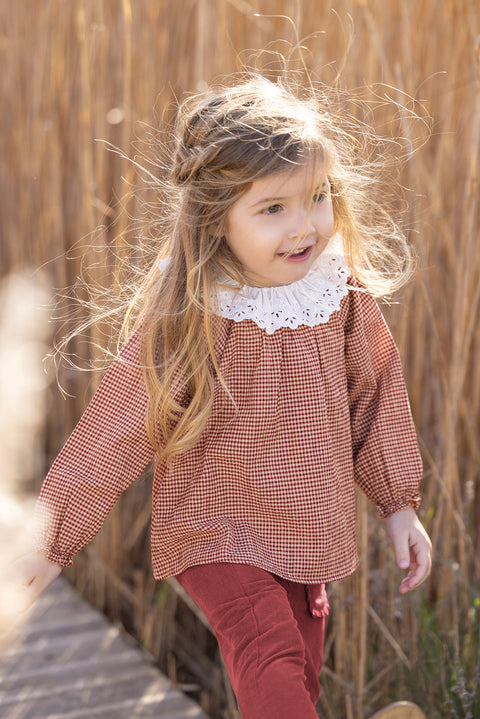 Bluse - Feines Karomuster - Image principale