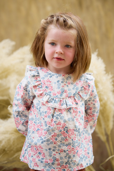 Blouse - Fleurie raspberry - Image principale