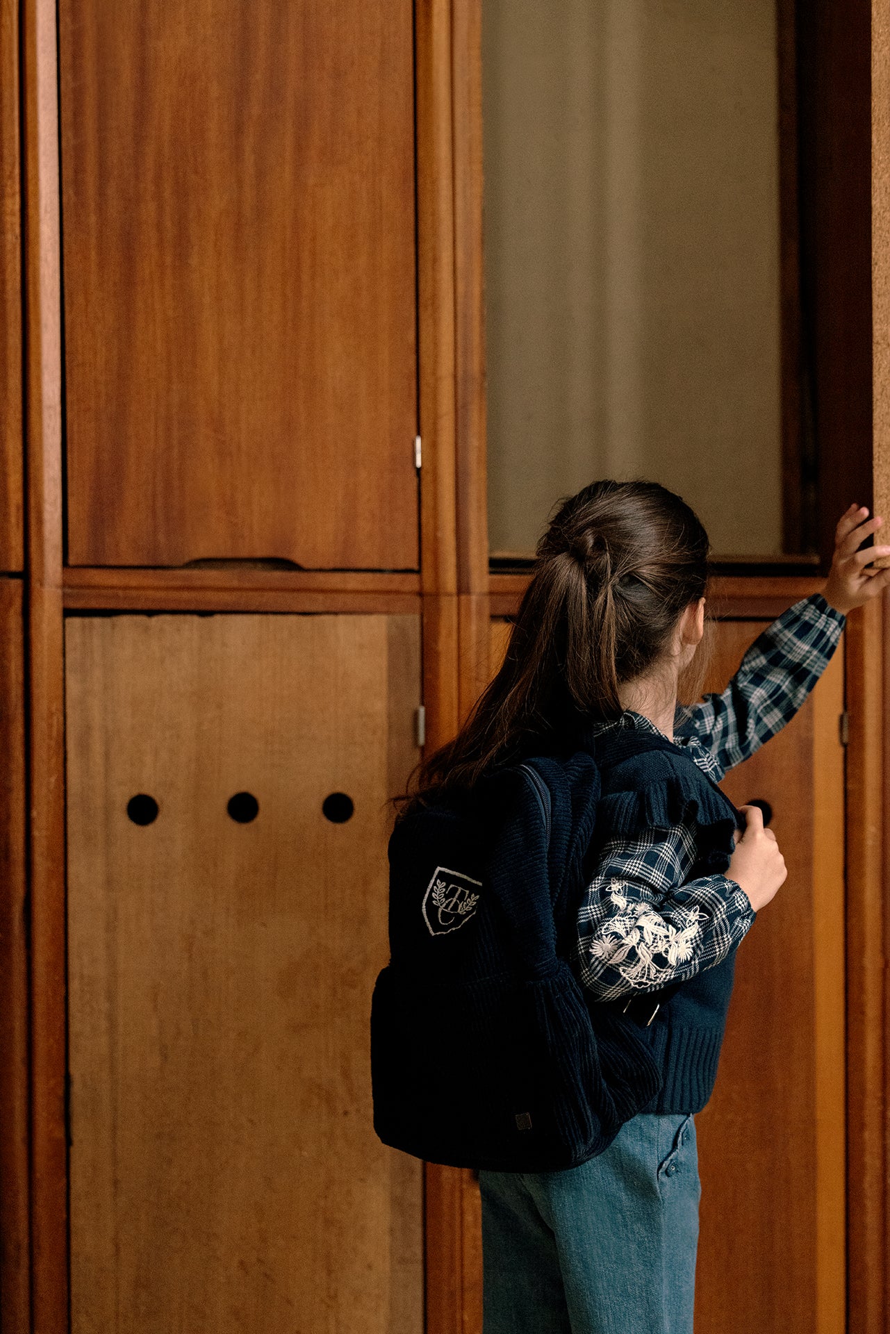 Bluse - Marineblau hat Karo