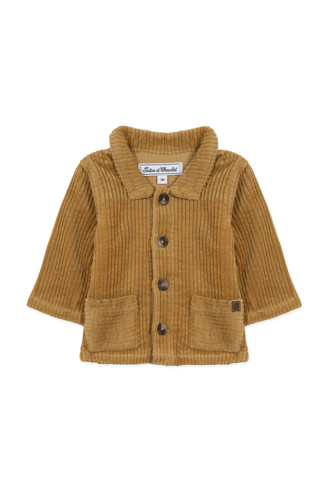 Overshirt - Mustard velvet - Image principale