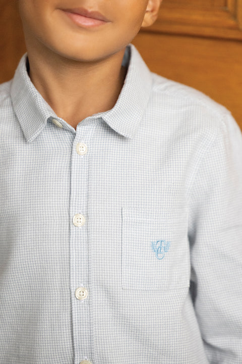 Chemise - Bleu pied de poule - Image principale