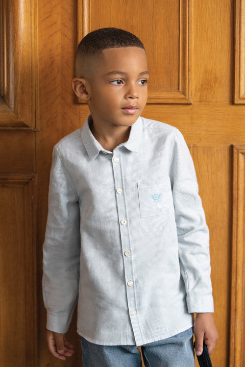 Shirt - Blue puppytooth - Image principale