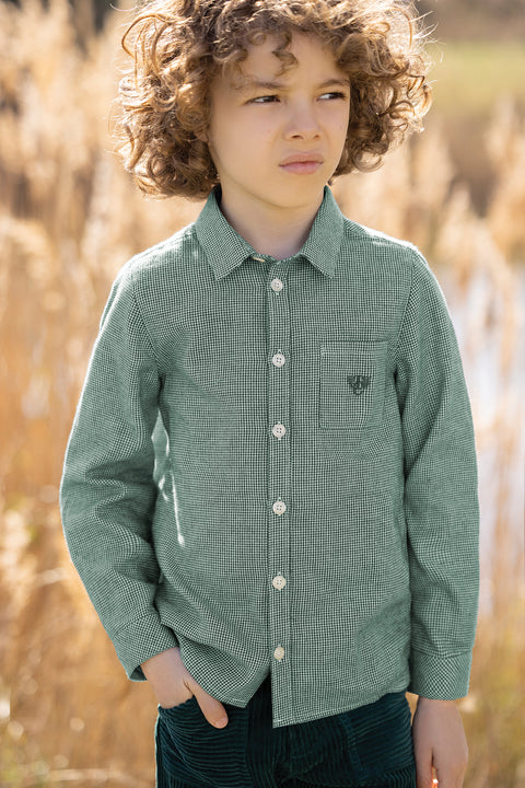 Shirt - British green small checks - Image principale