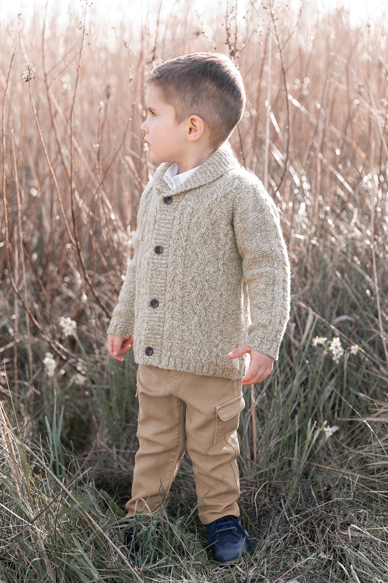 Gilet - Marrone Maglia intrecciato