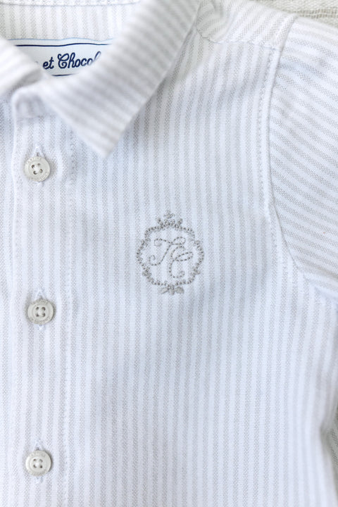 Shirt - Light grey striped - Image principale