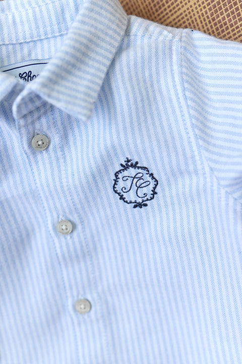 Camicia - Celeste a strisce - Image principale