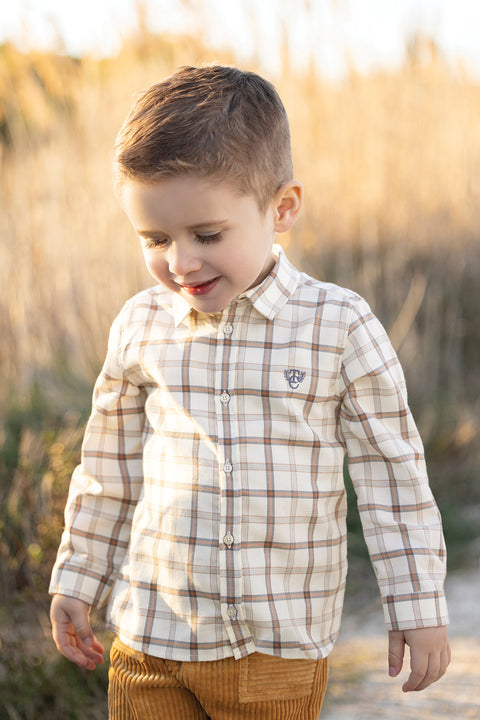 Shirt - Ecru large check - Image principale