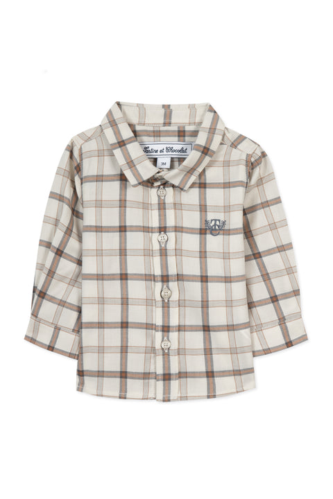 Shirt - Ecru fat Check - Image principale