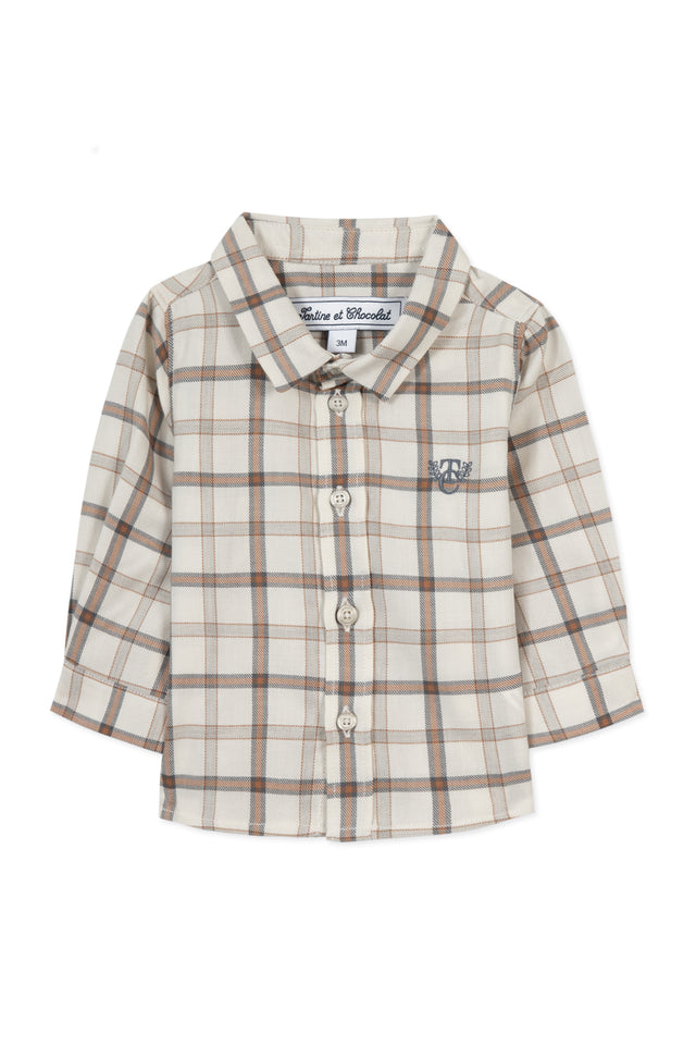Shirt - Ecru large check - Image principale