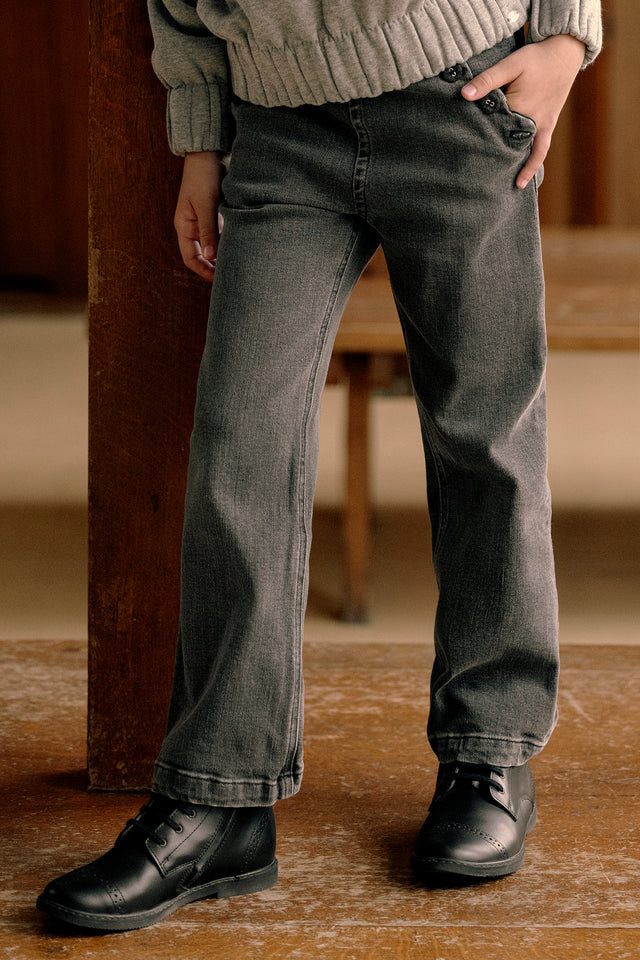 Jeans - Grey flared anthracite - Image principale