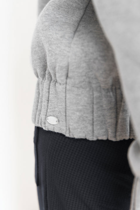 Sweatshirt - Light grey Collar braid Embrodery - Image principale