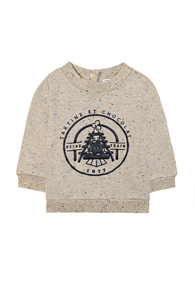 Sudadera - Arena ilustración de tren - Image principale