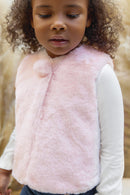 Cardigan - Pink pale Imitation fur
