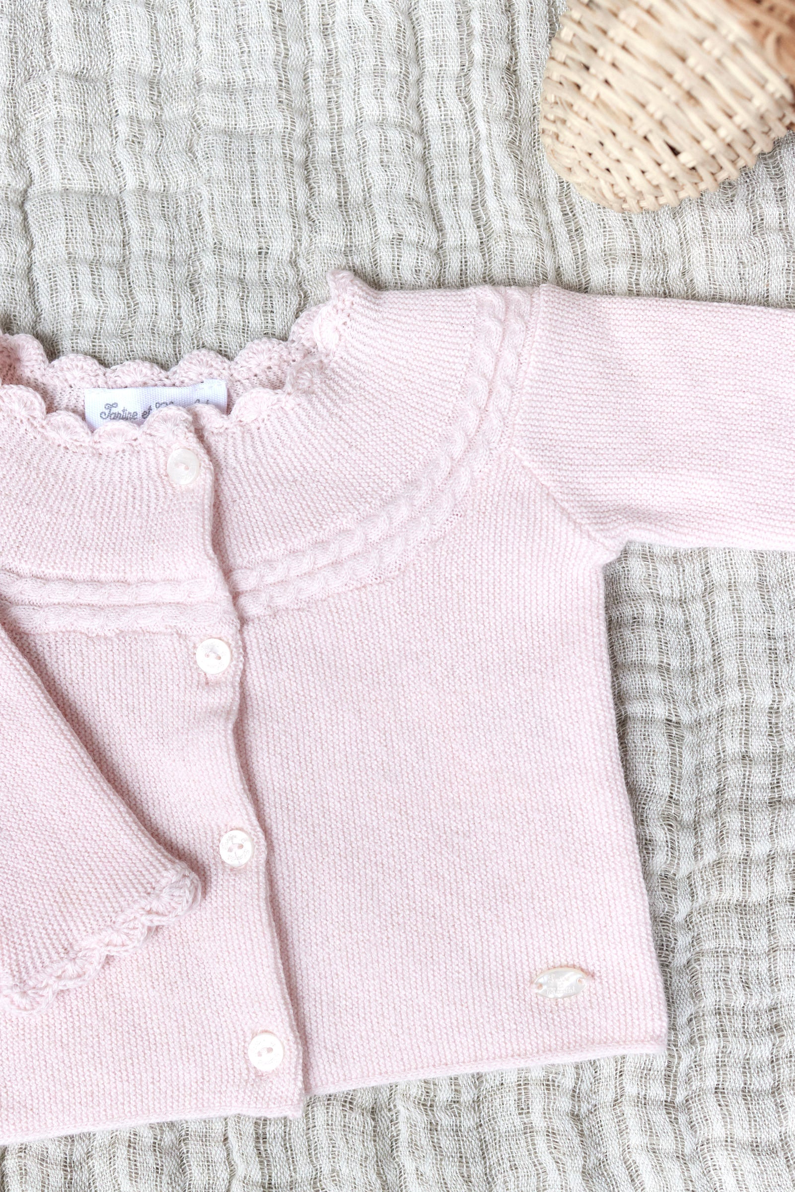 Haut Talbots Petite - Taille MP (Petite) - Rose Barbie En Coton Pima - Col Festonné, Manches 3/4