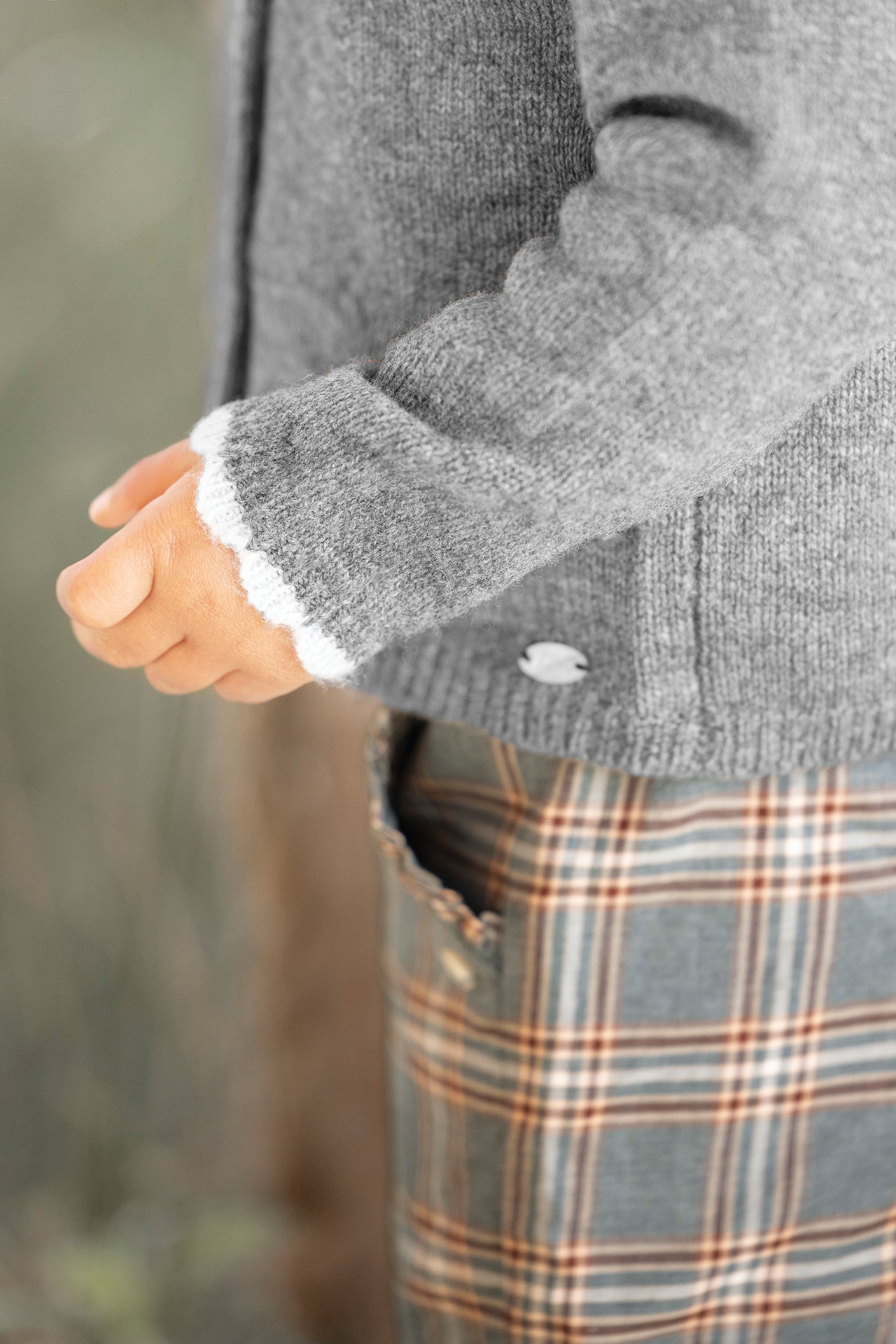 Short - Gris encorvado Cuadros