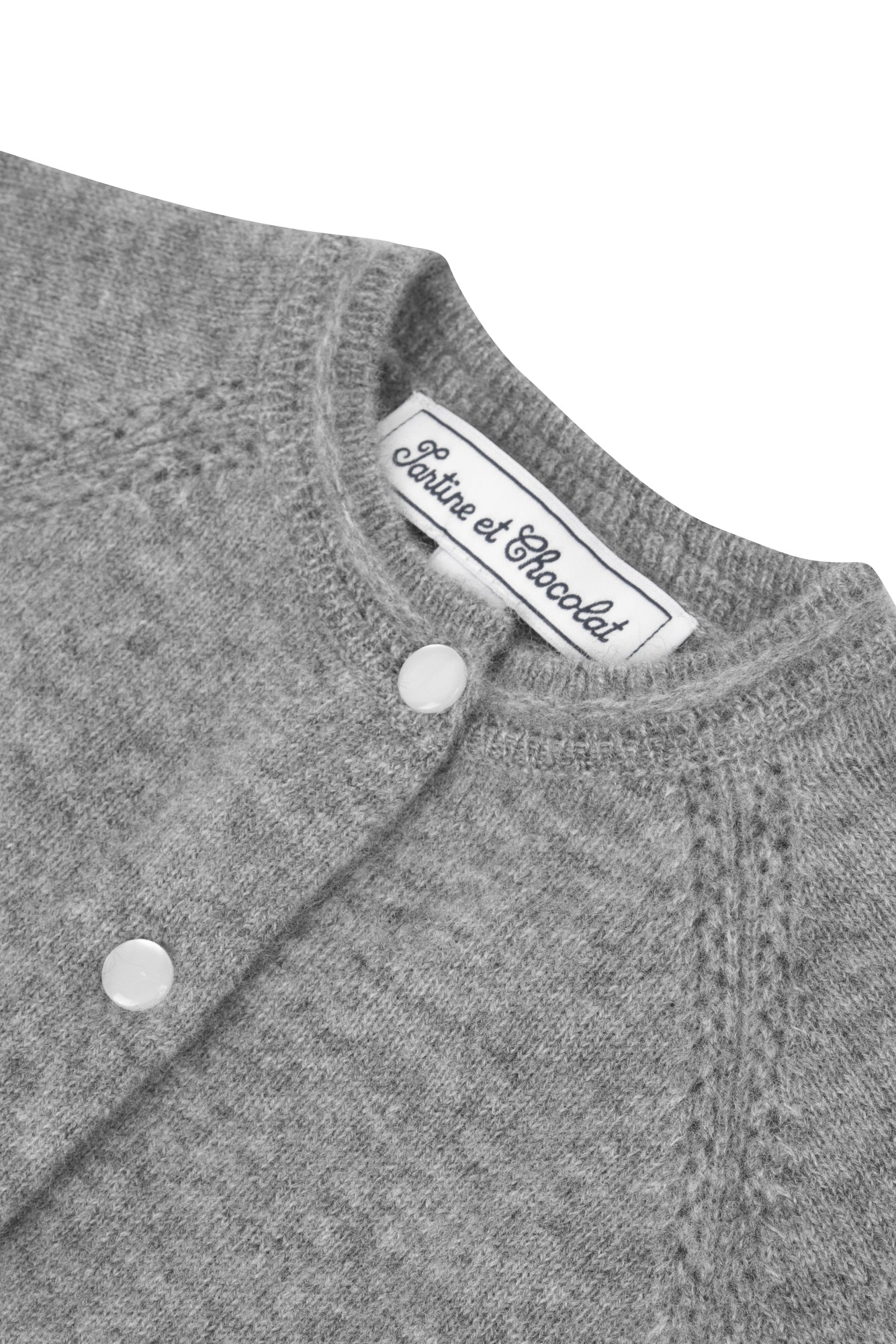 Cardigan - Grey 100% Cashmere