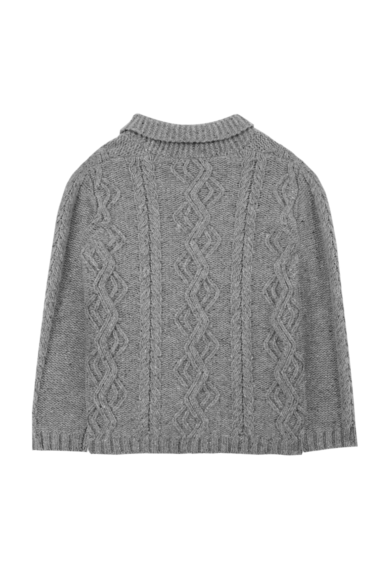 Weste - Blau Graué Strickwaren geflochten