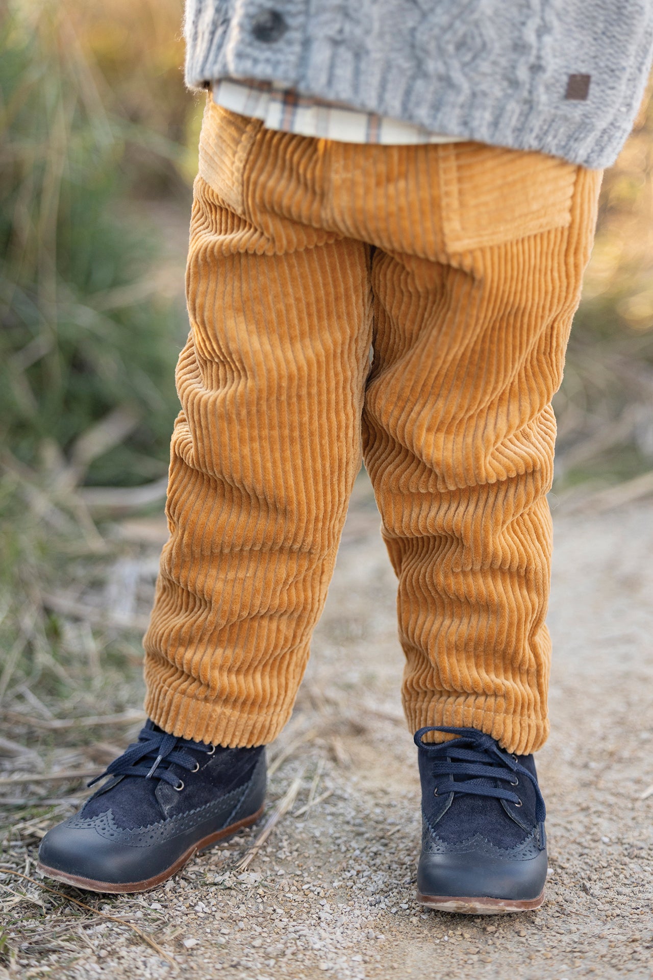 Broek - mosterd Corduroy