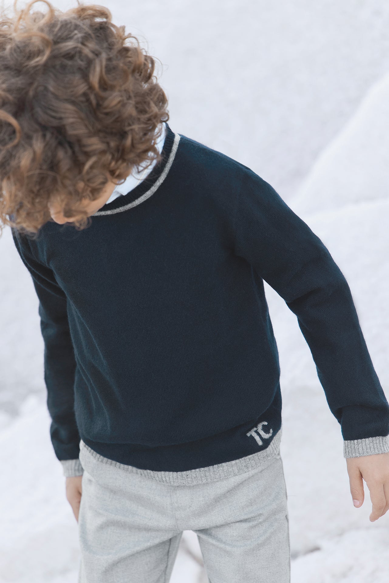 Jersey - Azul marino TC 100% Cachemira