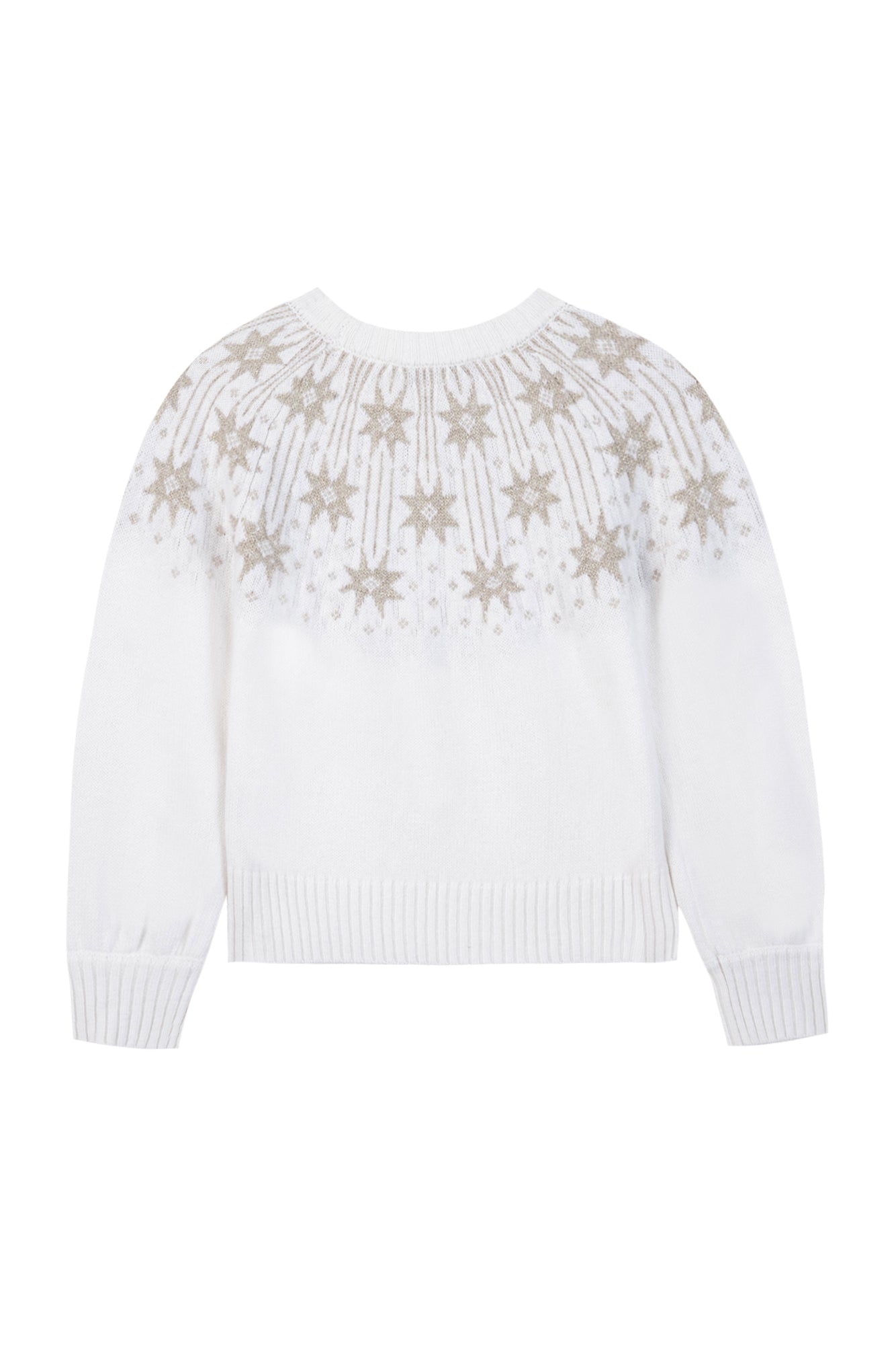 Sweater - Ecru Embrodery star