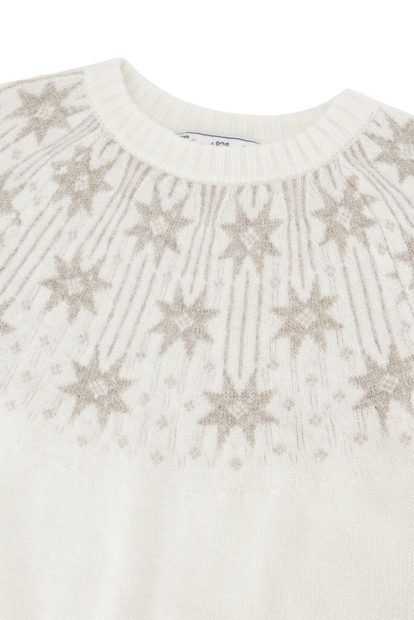 Sweater - Ecru Embrodery star