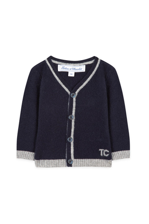Gilet - Marine TC 100% Cachemire - Image principale