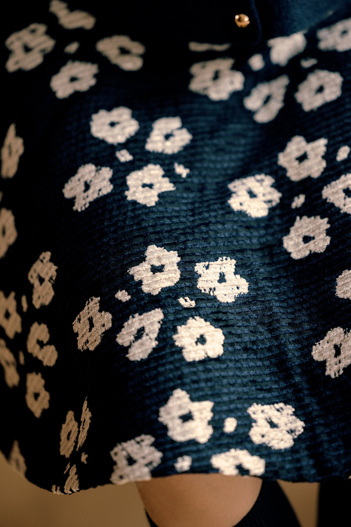 Rok - Navy met bloemen