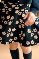 Rok - Navy met bloemen