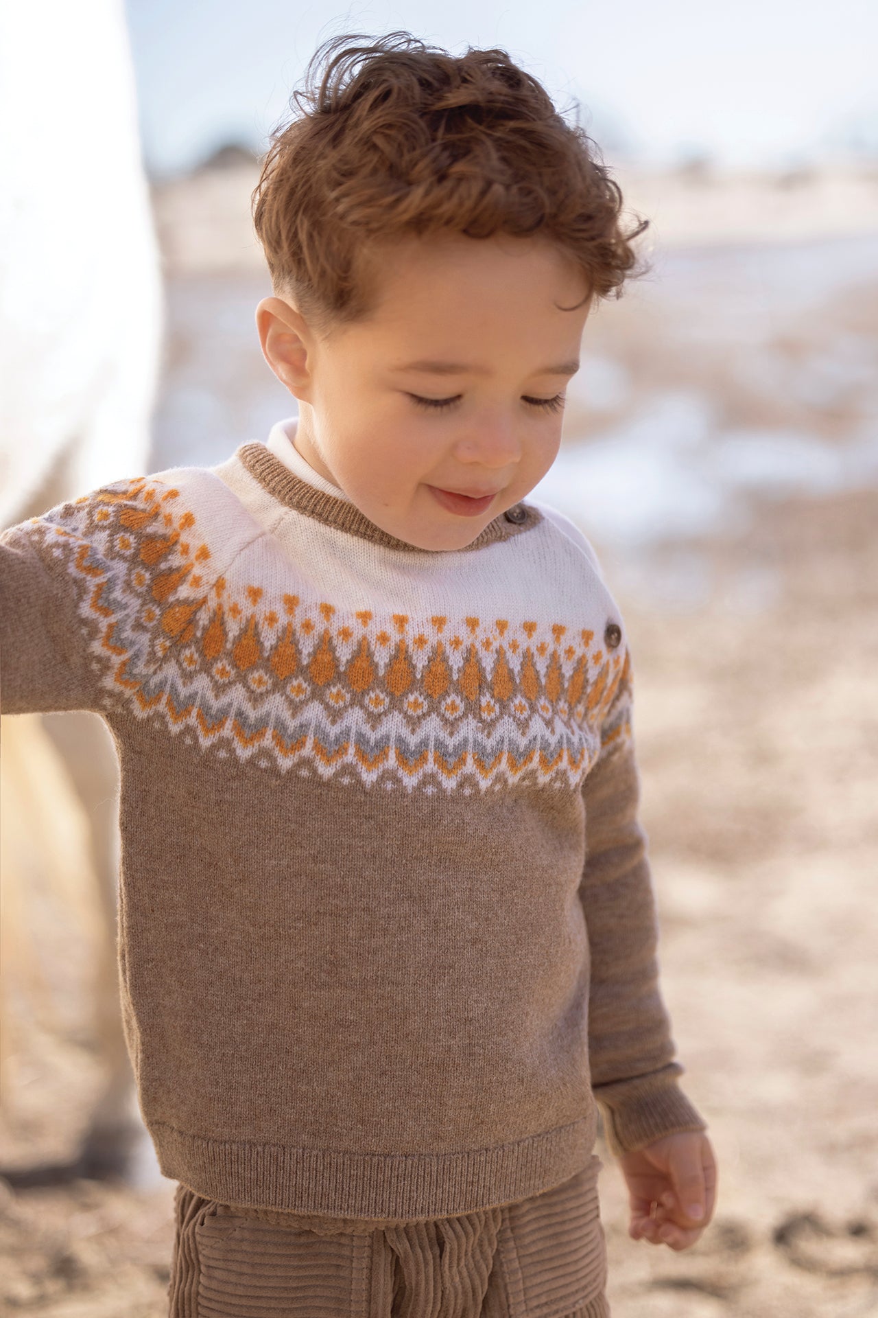 Pull - Beige jacquard