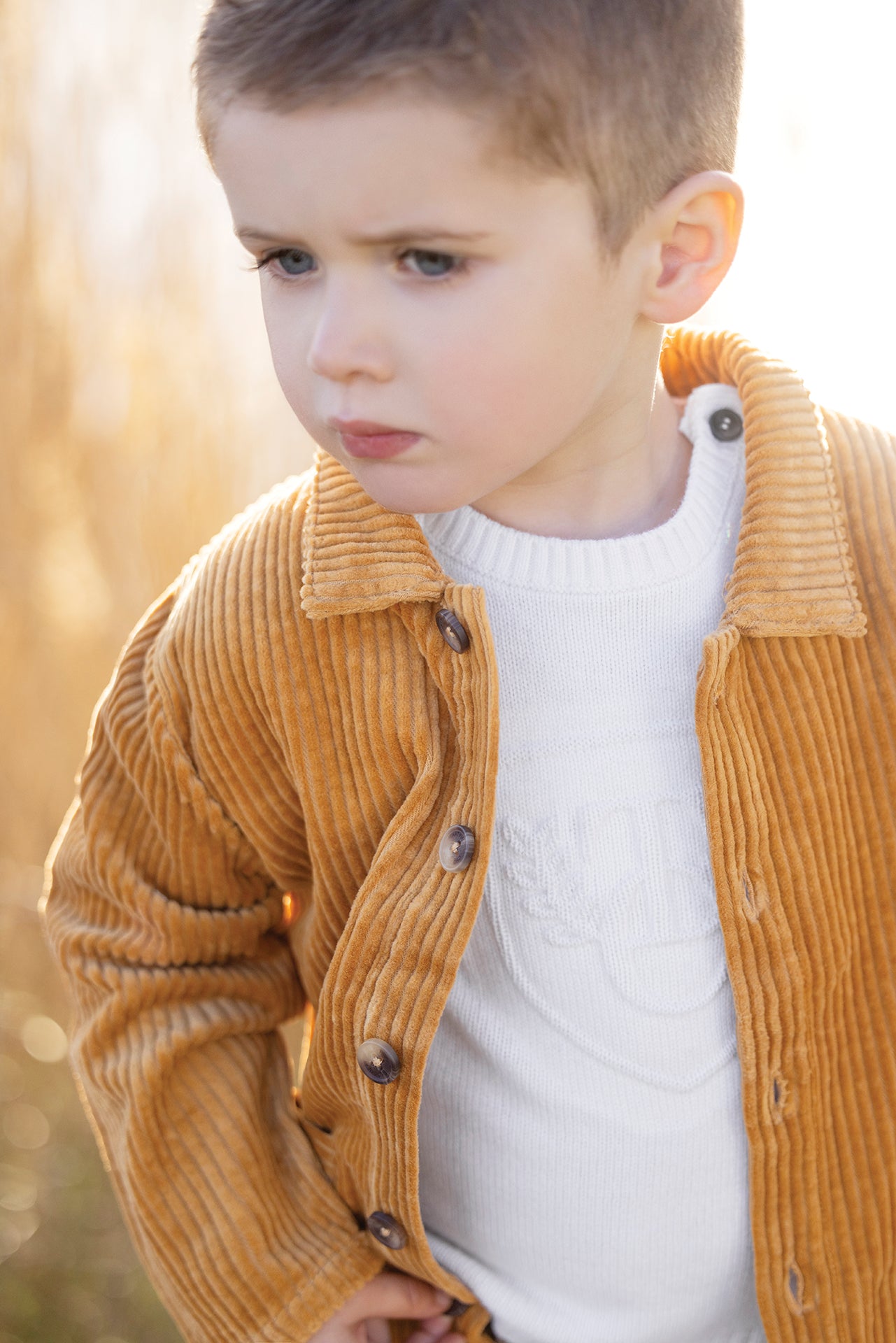 Overshirt - Velours mosterd