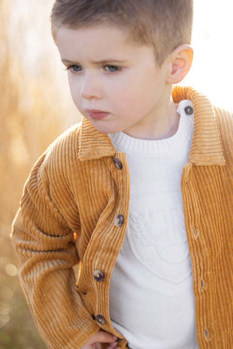 Overshirt - Mustard velvet - Image principale